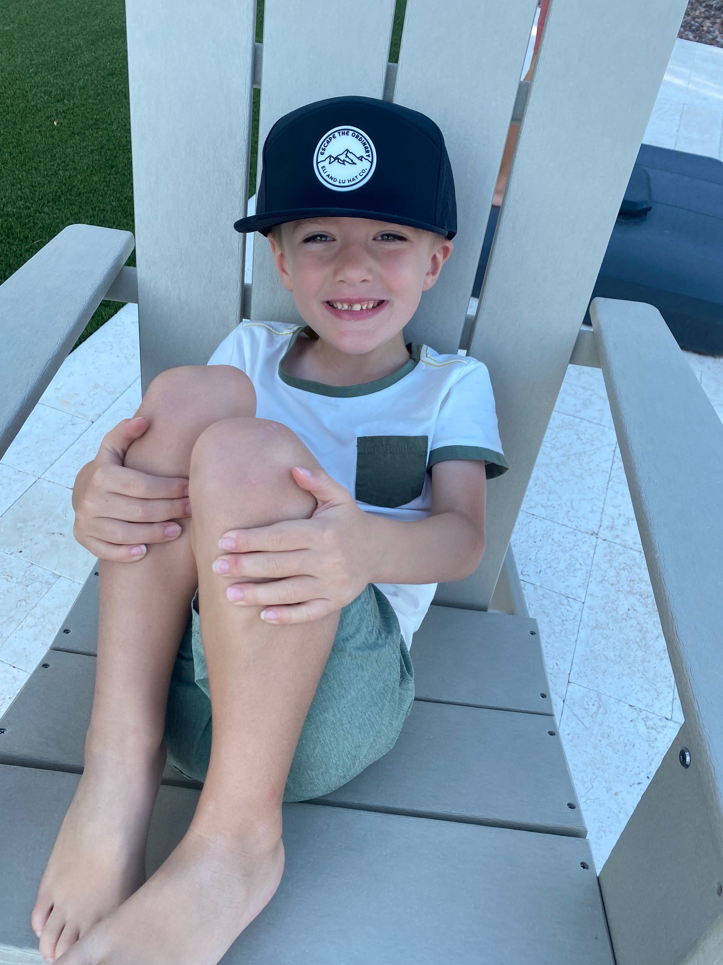 Black Waterproof Toddler and Adult Hats